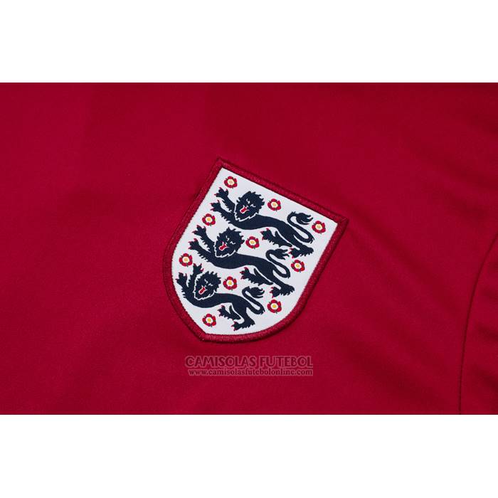 Fato de Treino Inglaterra Manga Curta 2024-2025 Vermelho - Calcas Curta